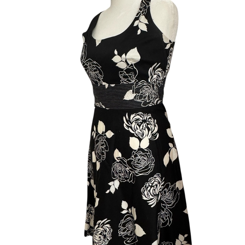 Donna Ricco Black and Cream, Fitted Elegant Dress